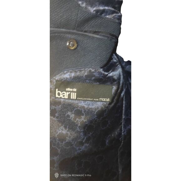 Men's Bar III Navy Slim-Fit Lightweight Sport Coat Size 42 Regular - Picture 7 of 12